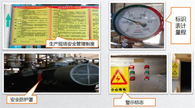 安全區(qū)域顏色區(qū)分、安全警示標(biāo)識